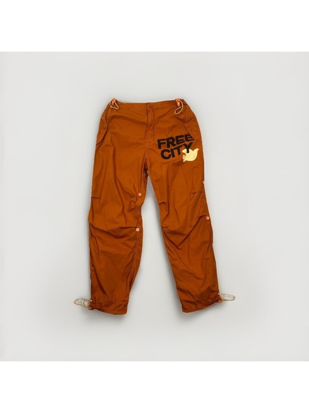 FREE CITY x Maharishi PANTS Limited Edition Orange Cargo Unisex Size Medium